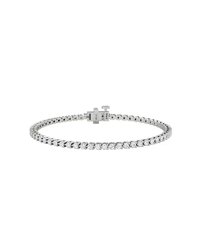 Vrai Tennis Bracelet, Petite In 14k Gold, 2.60ctw Round Brilliant Lab Created Diamonds, 7" In Metallic