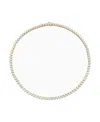 Vrai Tennis Necklace, Large In 14k Gold, 20ctw Round Brilliant Lab Created Diamonds, 16"