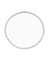 Vrai Tennis Necklace, Large In 14k Gold, 20ctw Round Brilliant Lab Created Diamonds, 16" In Metallic