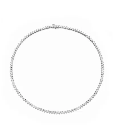 Vrai Tennis Necklace, Medium In 14k Gold, 12.20ctw Round Brilliant Lab Grown Diamonds, 16