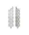 Vrai Trillion Cascade Earrings In 14k White Gold, 9.64ctw Trillion Lab Grown Diamonds