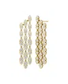 Vrai Trillion Cascade Earrings In 14k White Gold, 9.64ctw Trillion Lab Grown Diamonds In K Yellow Gold