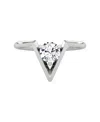 Vrai V Solitaire Ring In 14k Yellow Gold, .50ctw Round Brilliant Lab Grown Diamonds In K White Gold