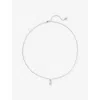 Vrai Womens Signature Duo Drop 14ct White-gold 3.00ct Pear And Brilliant-cut Diamond Necklace Silver In Silver