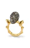 Vram Chrona 18k Yellow Gold And Sterling Silver Diamond Ring
