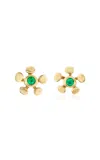 Vram Chrona 18k Yellow Gold Emerald Earrings