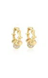 Vram Chrona 18k Yellow Gold Mini Diamond Hoop Earrings