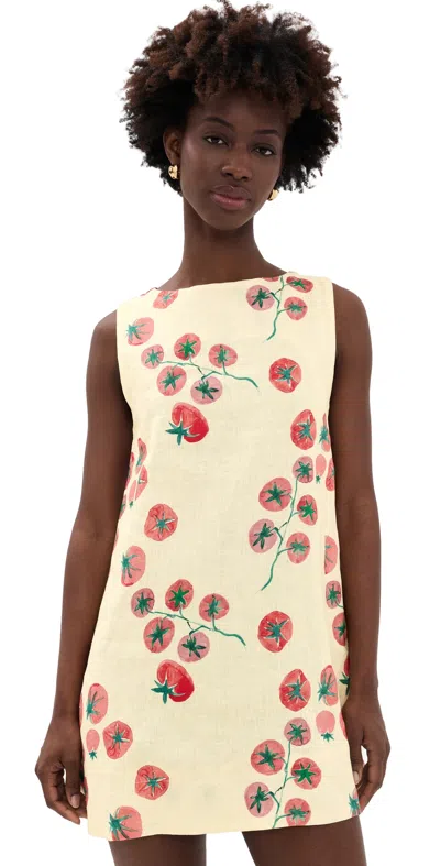 Vrg Grl Aftersun Linen Mini Dress Roma In Neutral