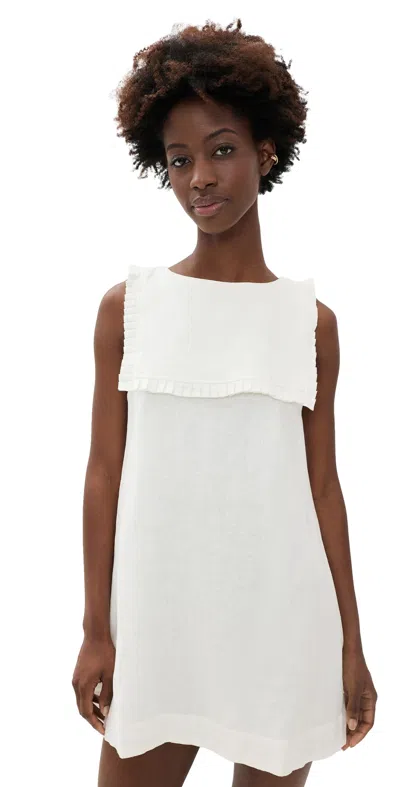 Vrg Grl Agnes Linen Mini Dress White