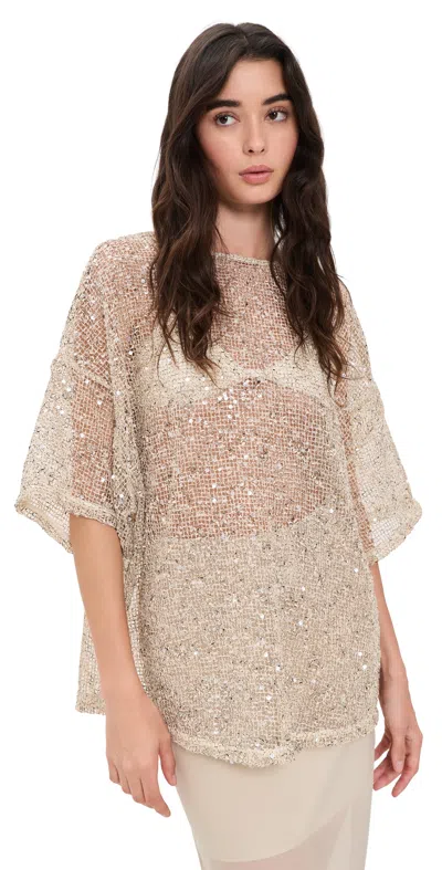 Vrg Grl Arden Sequin Top Cream