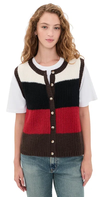 Vrg Grl Bridgette Stripe Knit Vest Stripe