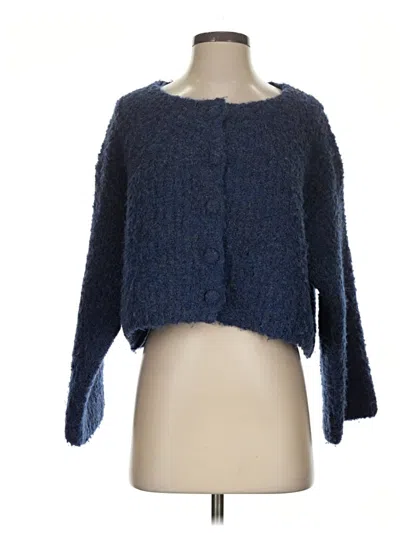 Pre-owned Vrg Grl Cardigan Sweater In Blue