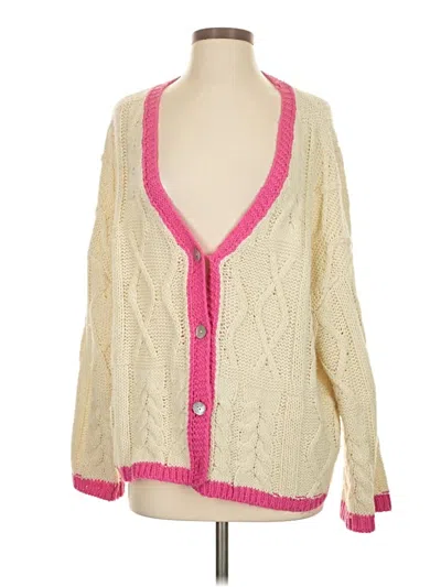 Pre-owned Vrg Grl Cardigan Sweater In Pink