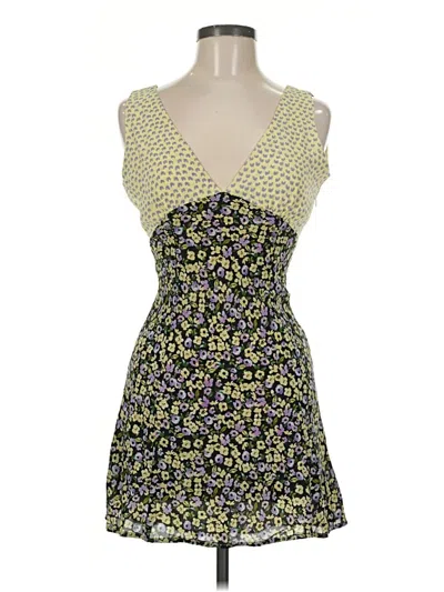 Pre-owned Vrg Grl Cocktail Dress In Yellow