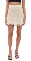 Vrg Grl Coco Knit Natural Miniskirt Natural
