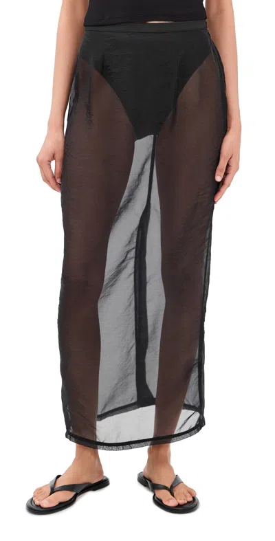 Vrg Grl Devyn Sheer Midi Skirt Black