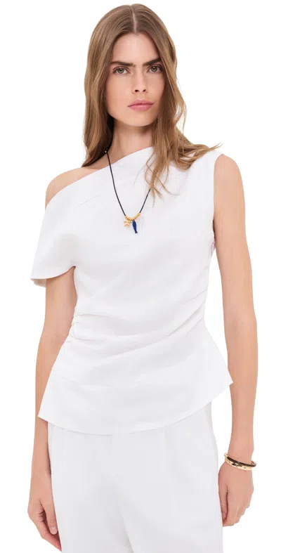 Vrg Grl Eilish Linen Top White