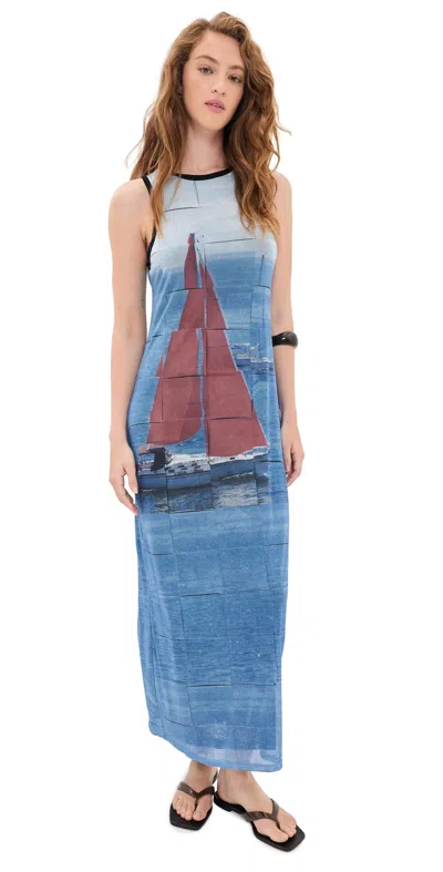 Vrg Grl Harriet Mesh Midi Dress Sail