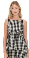 Vrg Grl Indi Top Black Check Black/white