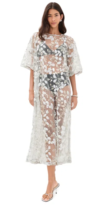 Vrg Grl Ivette Sequin Ivy Midi Dress Ivy In Neutral