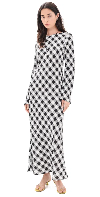 Vrg Grl Jean Maxi Dress Black Check