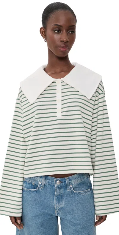 Vrg Grl Julieta Polo Green Stripe