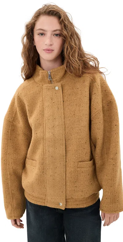 Vrg Grl Lennon Bomber Jacket Tan