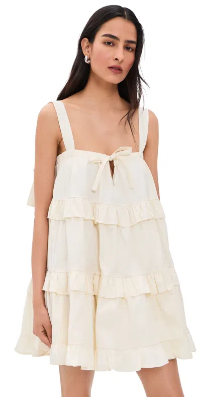 Vrg Grl Lila Mini Dress Cream Cream In Neutral