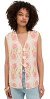 Vrg Grl Lorena Linen Vest Bloom
