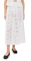 Vrg Grl Maisie Midi Skirt White In White