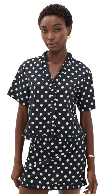 Vrg Grl Polka Dot Piper Top Polka Dot In Multi