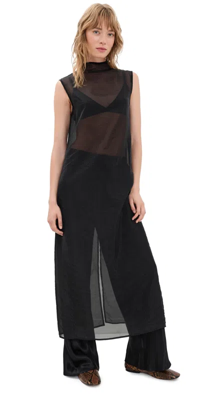 Vrg Grl Serena Sheer Maxi Dress Black