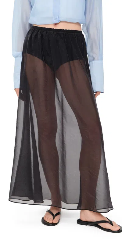 Vrg Grl Solara Sheer Midi Skirt Black