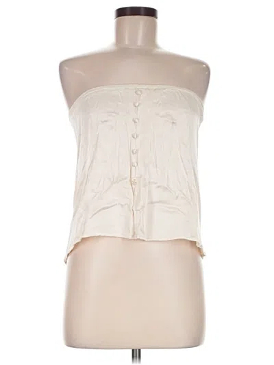 Pre-owned Vrg Grl Tube Top Ivory Solid Pattern Strapless Neckline Tops