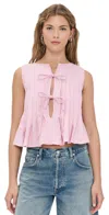 Vrg Grl Valeria Linen Top Musk Musk In Pink