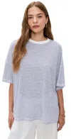 Vrg Grl Willow Stripe Tee Navy Stripe In Blue