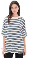 Vrg Grl Willow Tee Blue Stripe In Blue Stripe