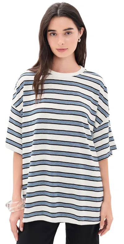 Vrg Grl Willow Tee Blue Stripe