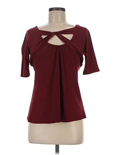 Pre-owned Vs Bra Tops Short Sleeve Top Burgundy Keyhole Neckline Tops