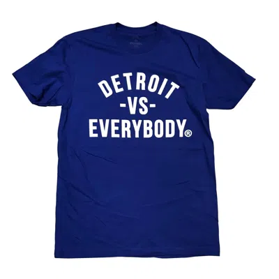 Vs Everybody Men's Detroit T-shirt In Royal Blue/white In Multi