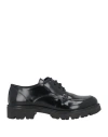 Vsl Woman Lace-up Shoes Black Size 8 Leather In Black