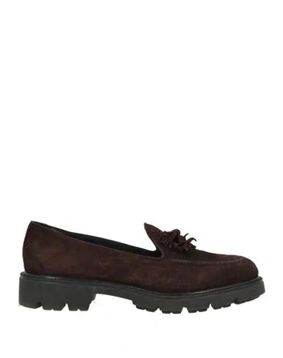 Vsl Woman Loafers Dark Brown Size 6 Leather