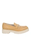 Vsl Woman Loafers Sand Size 8 Leather In Beige