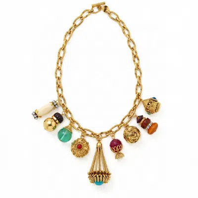 Vstyle Women's Gold Baroque Charm Statement Necklace