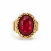 Vstyle Women's Ruby Red Statement Ring In Red