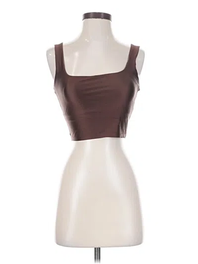 Pre-owned Vsx Sport Tank Top Brown Strapless Neckline Tops