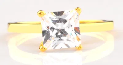 Pre-owned Vt Gems 14kt Real Yellow Gold With D/vvs1 Princess Cut 2.55ct Solitaire Anniversary Ring