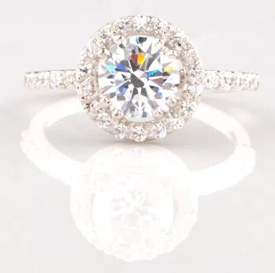 Pre-owned Vt Gems 14kt Solid White Gold With Round Shape Vvs1 2.80 Carat Solitaire Engagement Ring