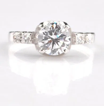 Pre-owned Vt Gems 14kt White Gold / 2.20 Carat D/vvs1 Round Cut Solitaire Women's Engagement Ring