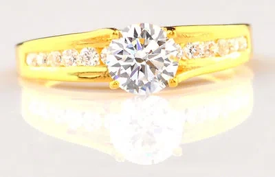 Pre-owned Vt Gems 1.80ct D/vvs1 Round Cut Solitaire Women's Wedding Ring In 14kt Solid Yellow Gold